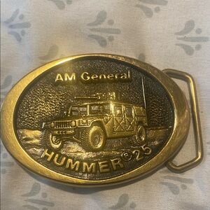 Hummer 25 Gold Tone Belt Buckle